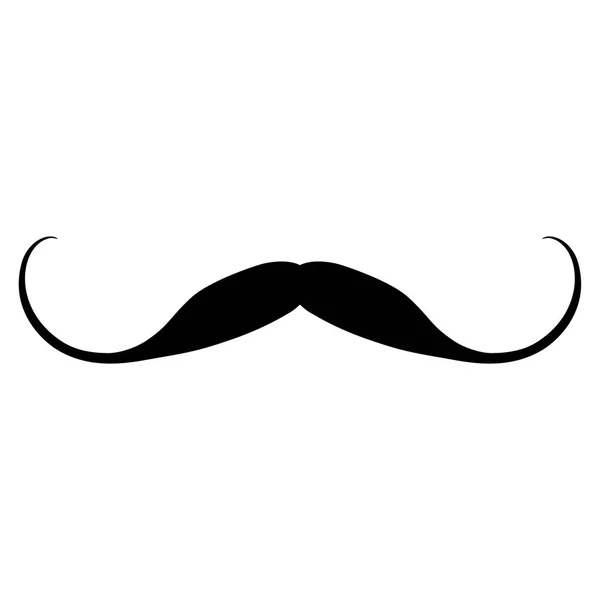 Icône moustache noire — Image vectorielle