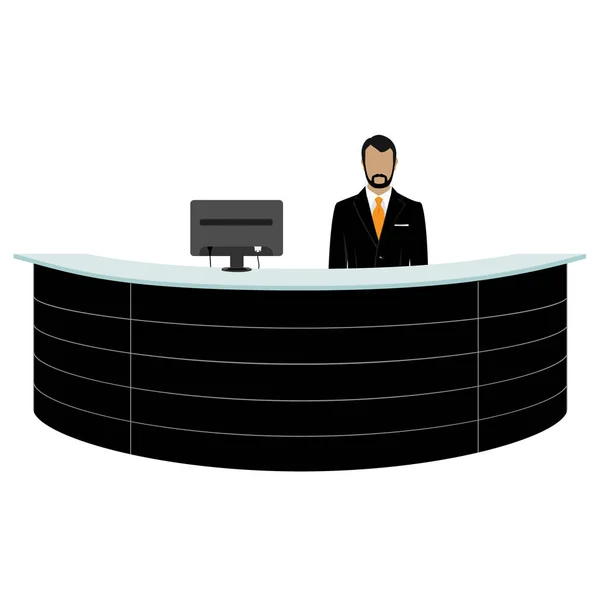 Hotel reception desk — Stock Vector