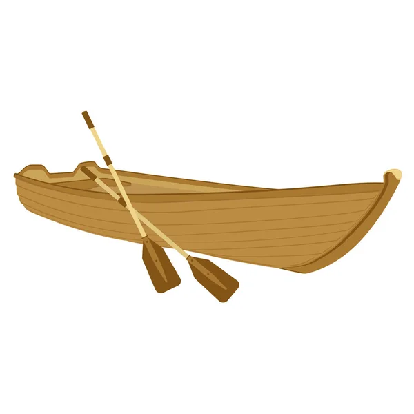 Vetor de barco de madeira — Vetor de Stock