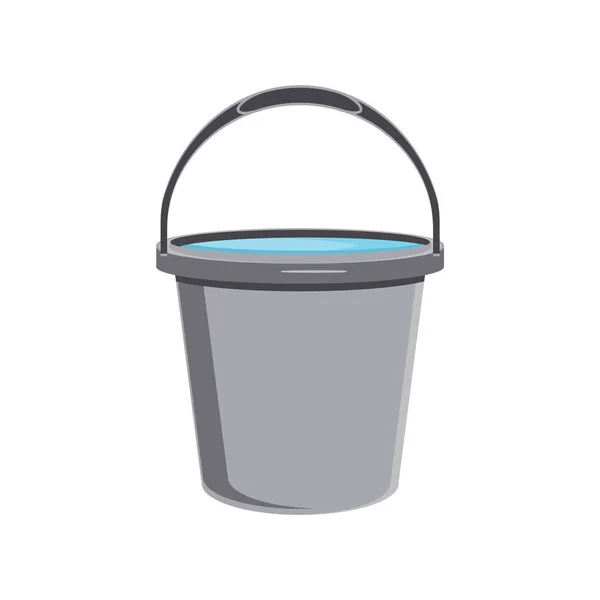 Grey bucket icon — Stock Vector