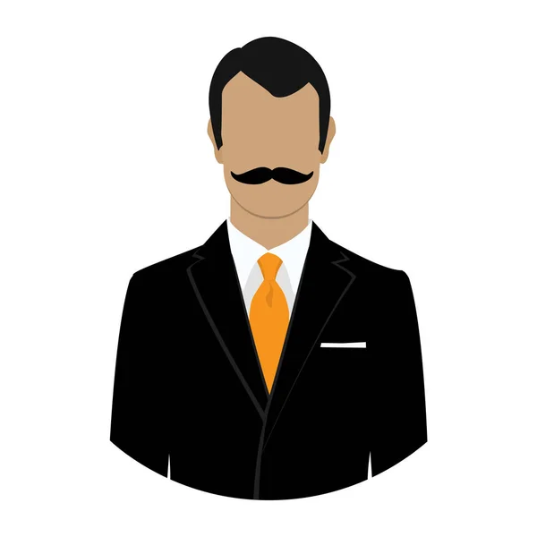 Hombre de negocios avatar vector — Vector de stock