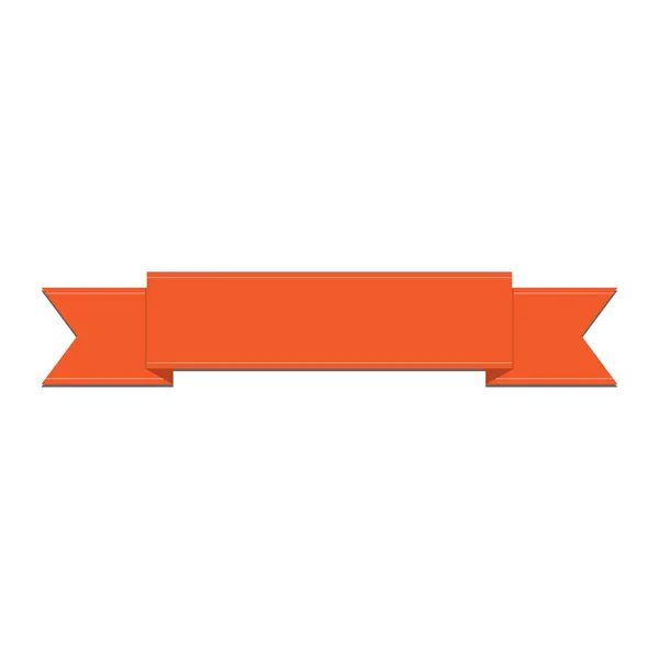 Oranžová stuha vektor — Stockový vektor