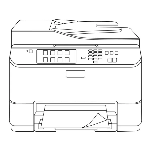 Dibujo del esquema de la impresora — Vector de stock