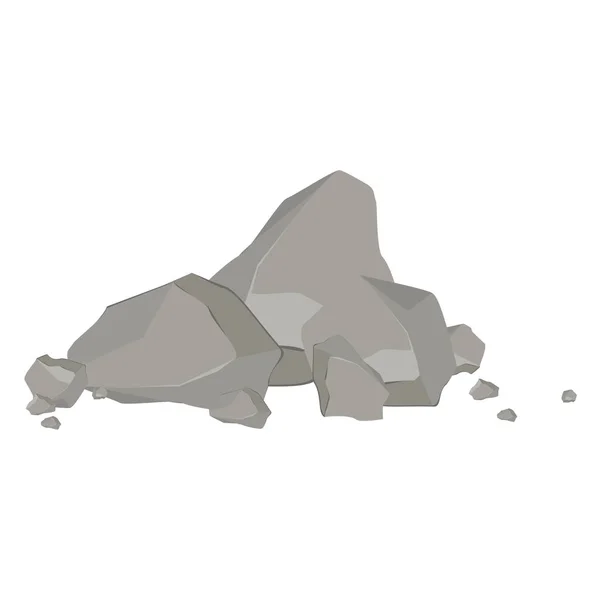 Roca y piedras — Vector de stock