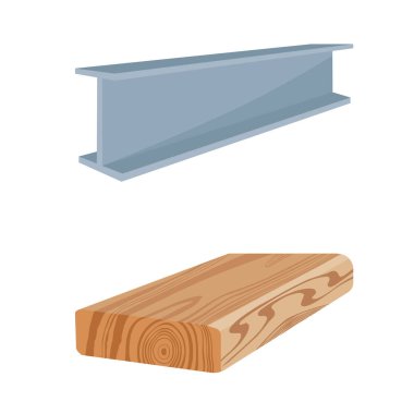 Çelik kiriş ve ahşap kereste