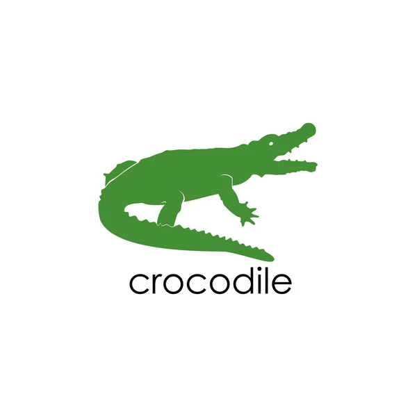 Cocodrilo verde vector — Vector de stock