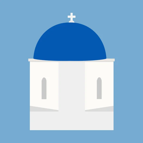 Igreja grega santorini —  Vetores de Stock