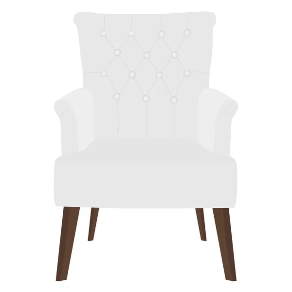 Modern white armchair — Stock Vector