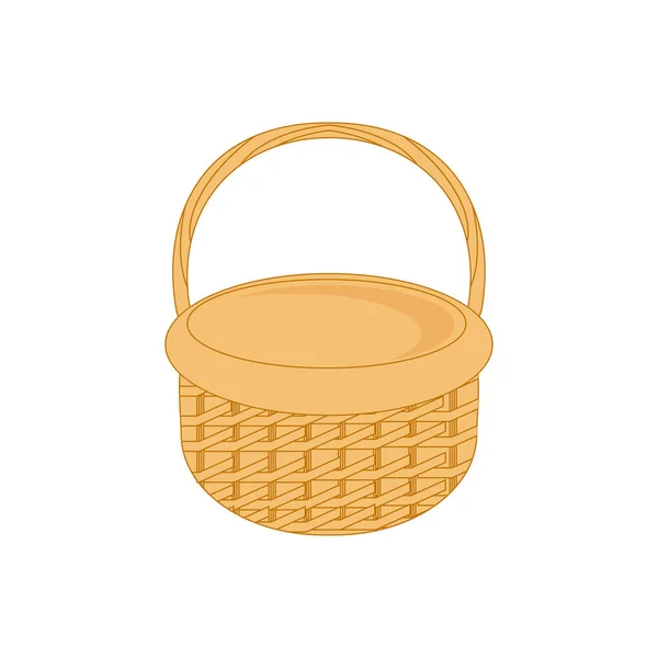 Wicker Basket ikonen — Stock vektor