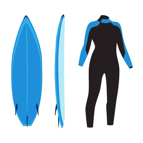 Tabla de surf set vector — Vector de stock