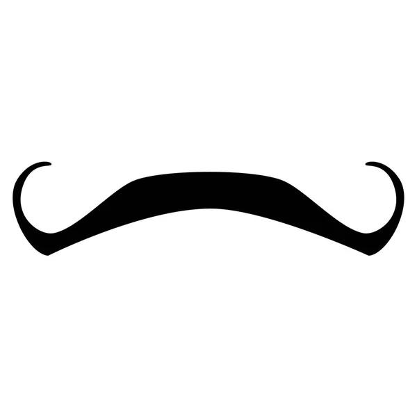 Icono de bigote negro — Vector de stock