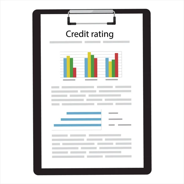 Credit rating document — Stock Vector