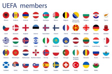 UEFA üyeler bayrakları