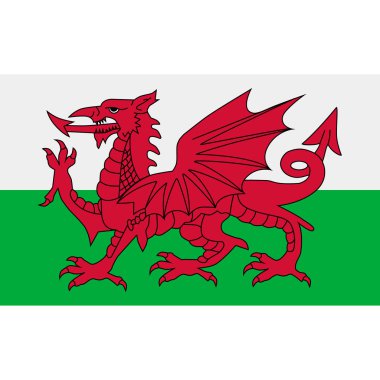 Wales flag vector clipart