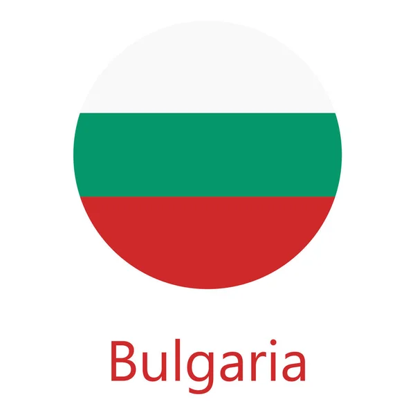 Ronde vlag Bulgarije — Stockvector