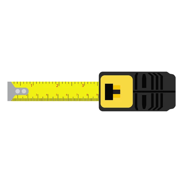 Yellow measuring roulette — Stock Vector