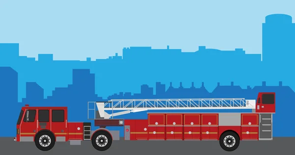 Fire truck miasto — Wektor stockowy