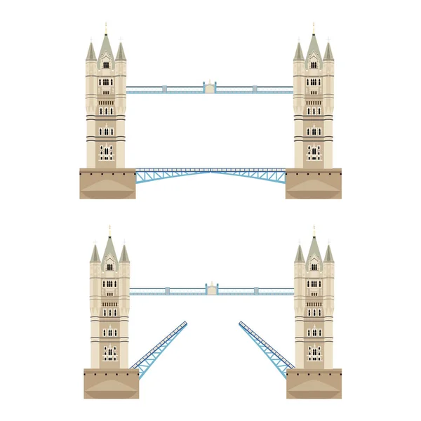 Torony híd vektor — Stock Vector