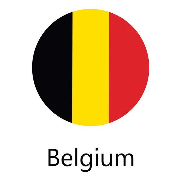 Bandeira redonda da Bélgica — Vetor de Stock