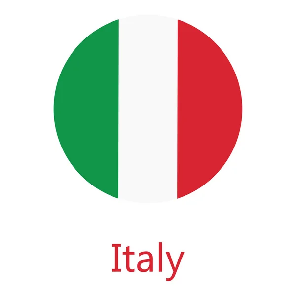 Round flag Italy — Stock Vector