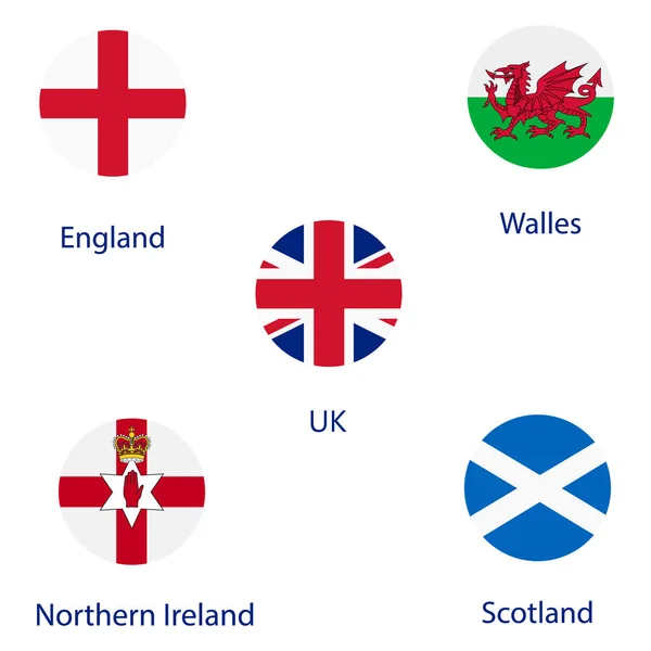 UK land flaggor — Stock vektor