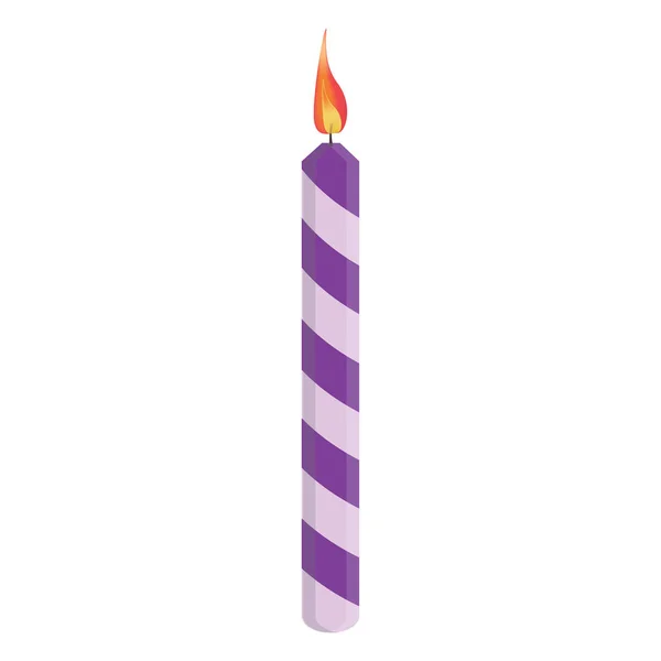 Vela de cumpleaños púrpura — Vector de stock