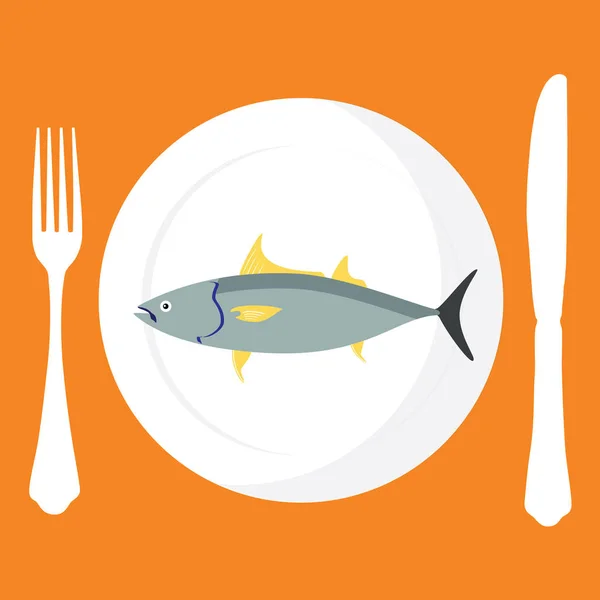 Tuńczyka na talerzu — Zdjęcie stockowe