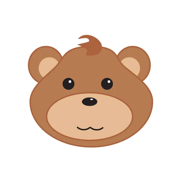 Cara de urso bebé —  Vetores de Stock