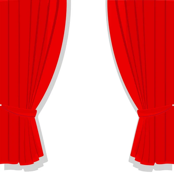 Red curtain vector — Stock Vector