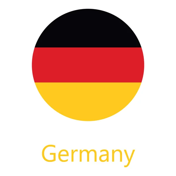 Kerek német zászló — Stock Vector