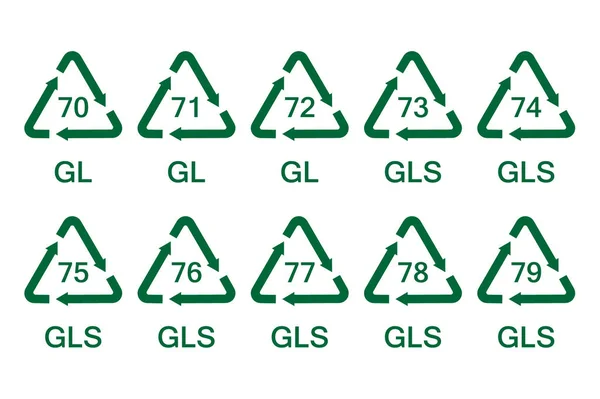 유리 재활용 기호 — 스톡 벡터