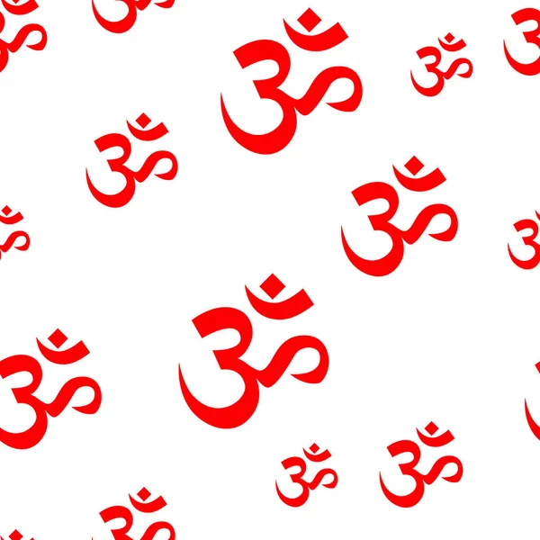 Pola simbol Om Hindu - Stok Vektor