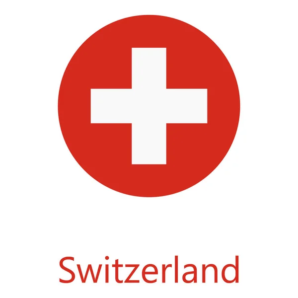 Rundfahne Schweiz — Stockvektor