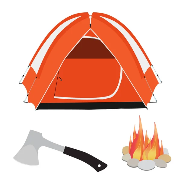 Camping set vektor — Stockový vektor