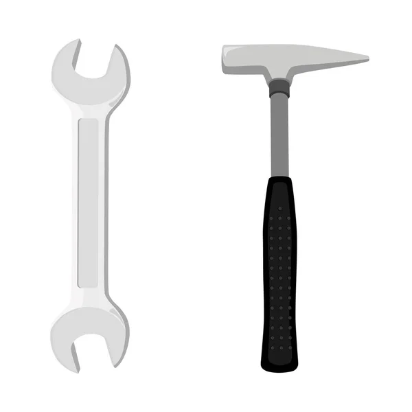 Hammer and wrench — Stock Vector