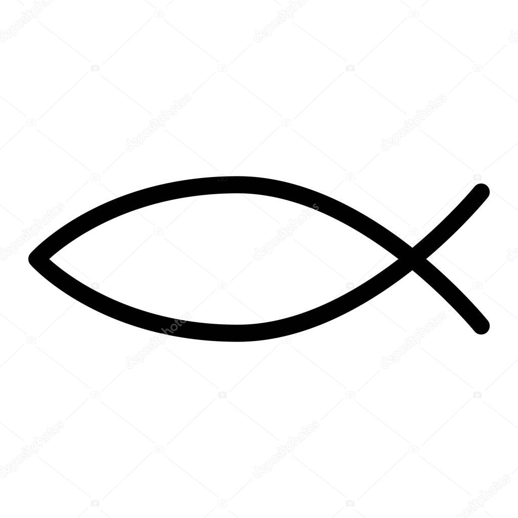 Fish sign vector