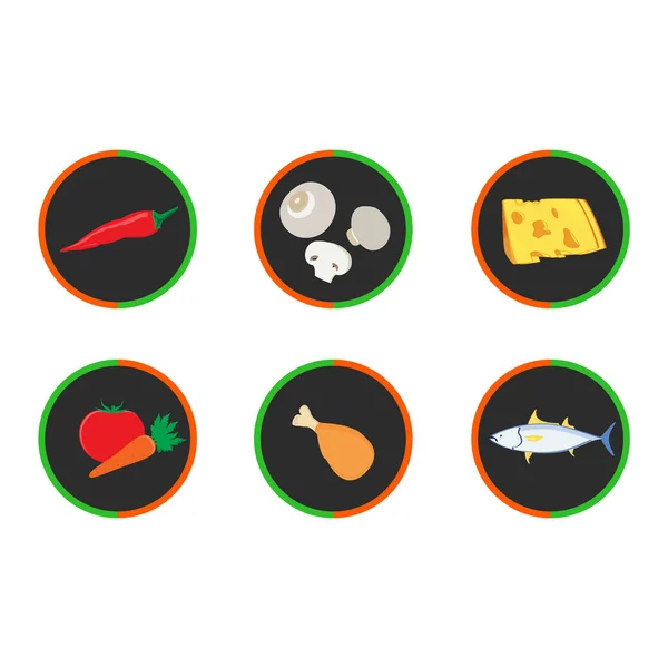 Food symbols raster — Stock Photo, Image