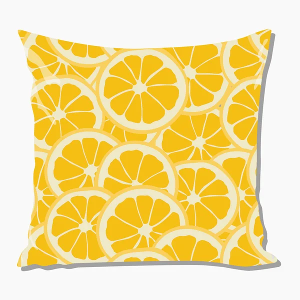 Pillow with orange pattern