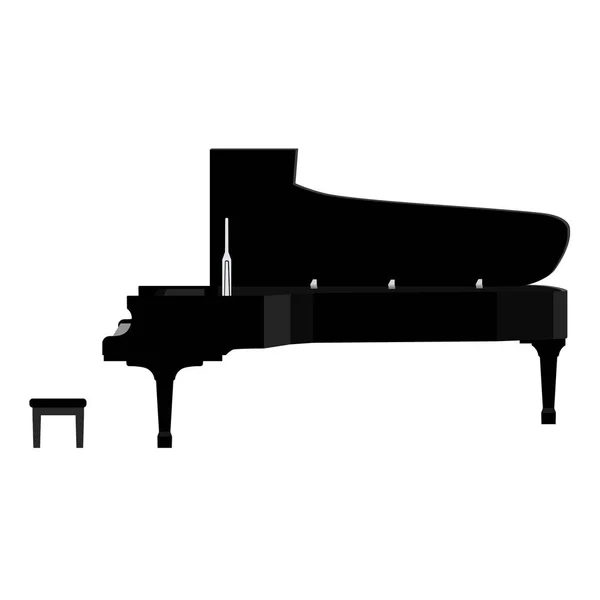 Μαύρο μεγάλο πιάνο — Φωτογραφία Αρχείου