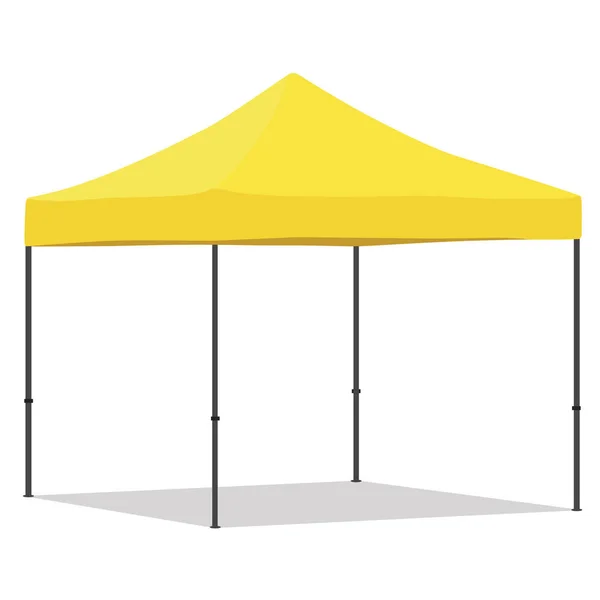 Желтая складная палатка — стоковое фото