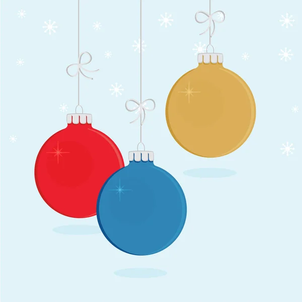 Balles de Noël suspendues — Image vectorielle