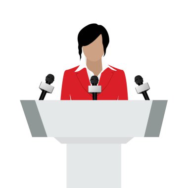 Kadın konuşmacı vektör