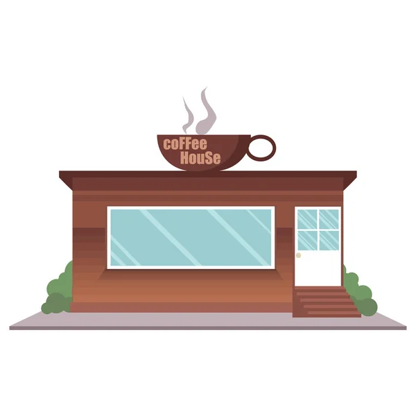 Café casa vector — Vector de stock