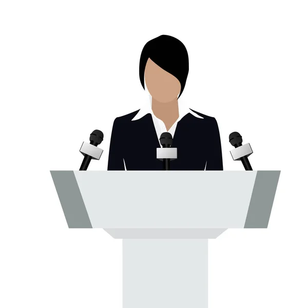 Γυναίκα ομιλητής διάνυσμα — Διανυσματικό Αρχείο