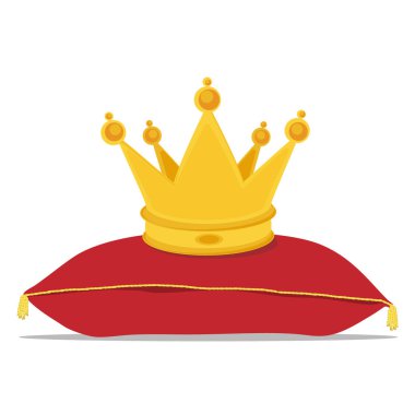 Yastık üzerinde altın taç