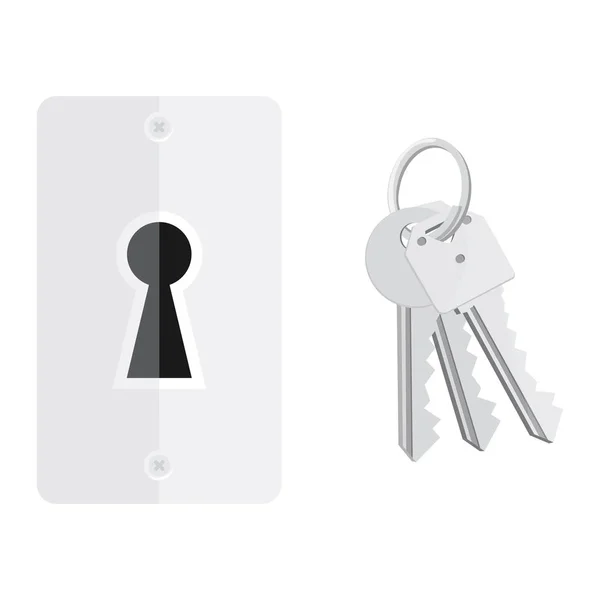 Keyhole and key icons — Stock Photo, Image