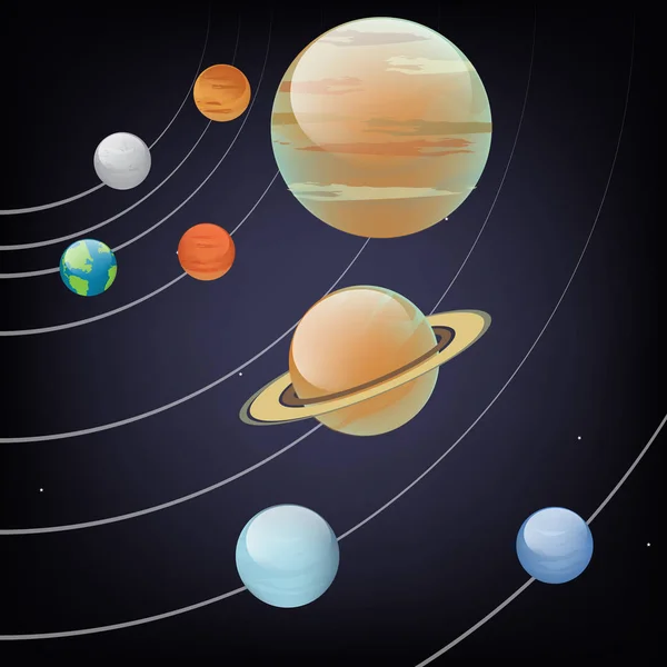 Planeter för solsystemet — Stockfoto