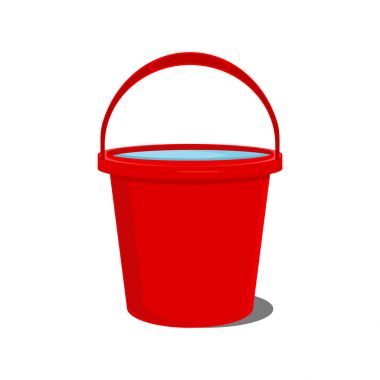 Red bucket icon clipart