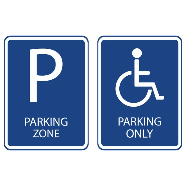 Blue parking signs — Stock Photo, Image