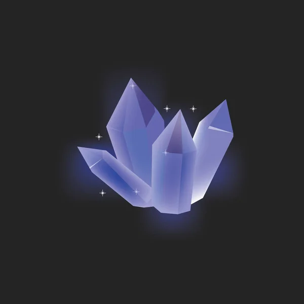 Blue crystal icon — Stock Photo, Image